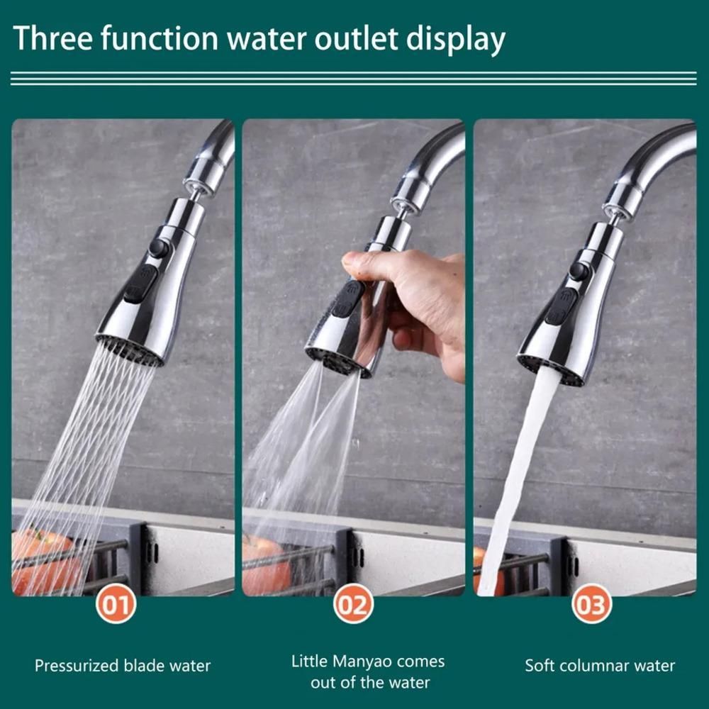 3 Modes Kitchen Sink Faucet, Tap Extender